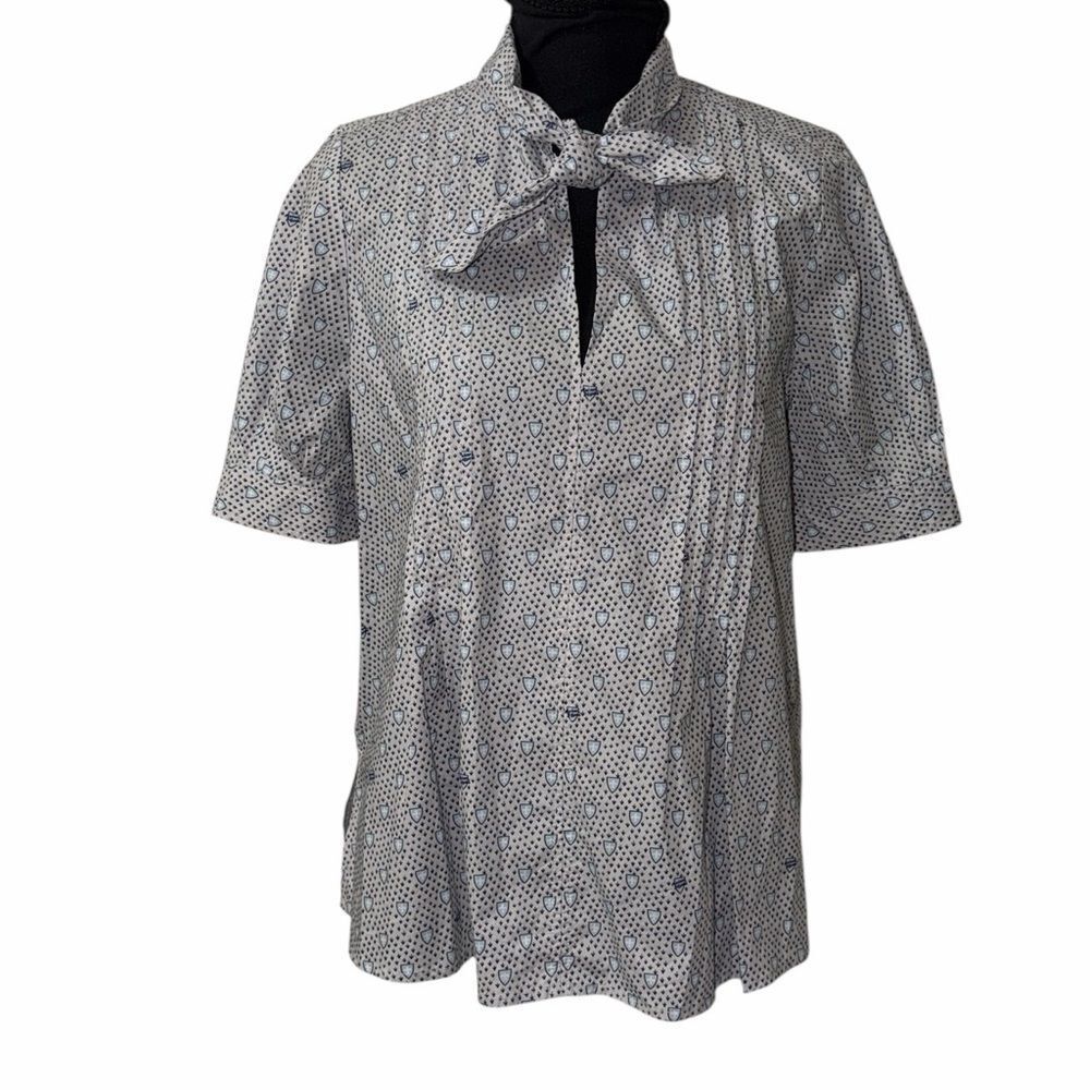 Maison Kitsune Cotton Lightweight Top/Blouse(Size Medium)